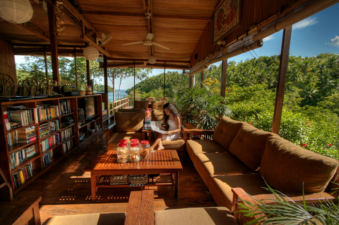 Divers Lodge Lembeh Resort's open air restaurant & lounge.