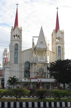 One of the many churches in Bitung
